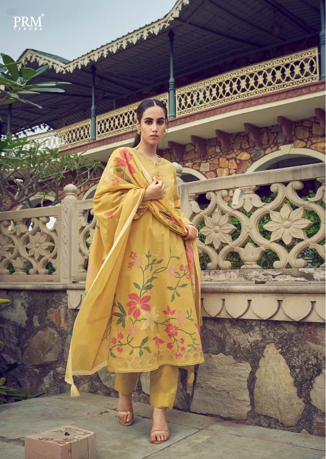 The Elnaz Collection By Prm Fancy Work Lawn Cotton Dress Material Wholesale Market In Surat